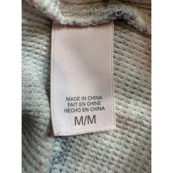 Victoria Secret sleep set pink & gray stripe long sleeve v neck loose comfy Sz M - Picture 10 of 11